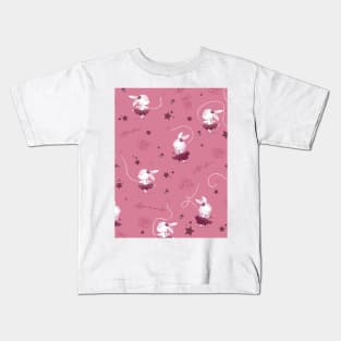 Magic moments with cute bunnies pink Kids T-Shirt